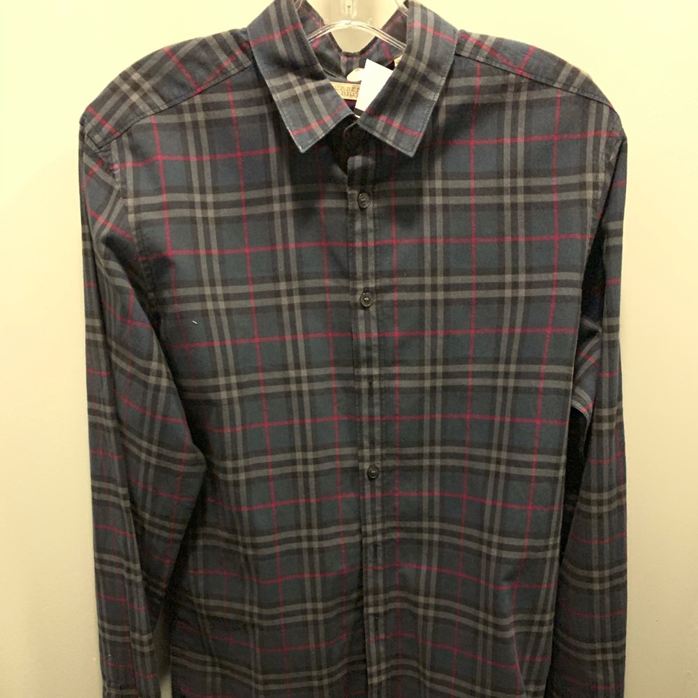Burberry Plaid Button Down Shirt Size M